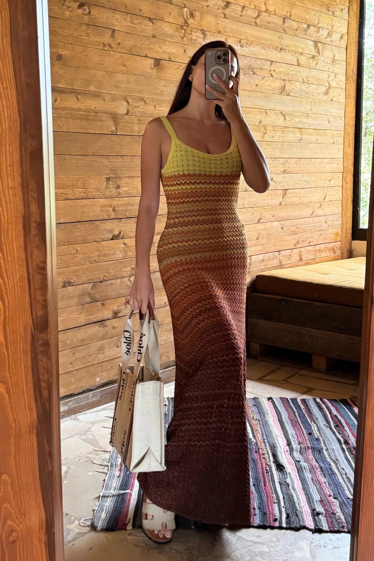 Vestito lungo in maglia Sunset Sophia
