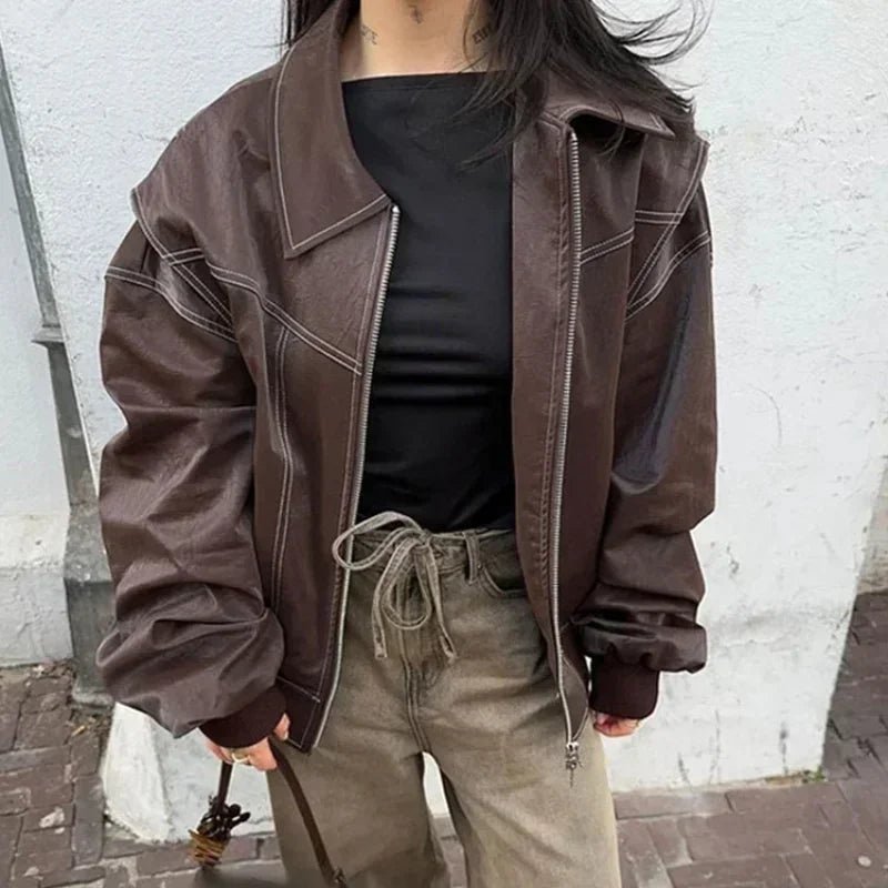 Giacca con colletto a revers e zip Sophia