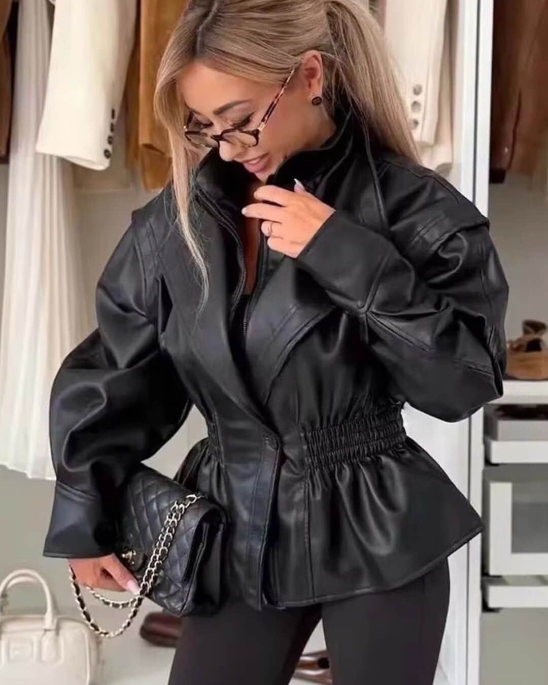Giacca in pelle Stephanie
