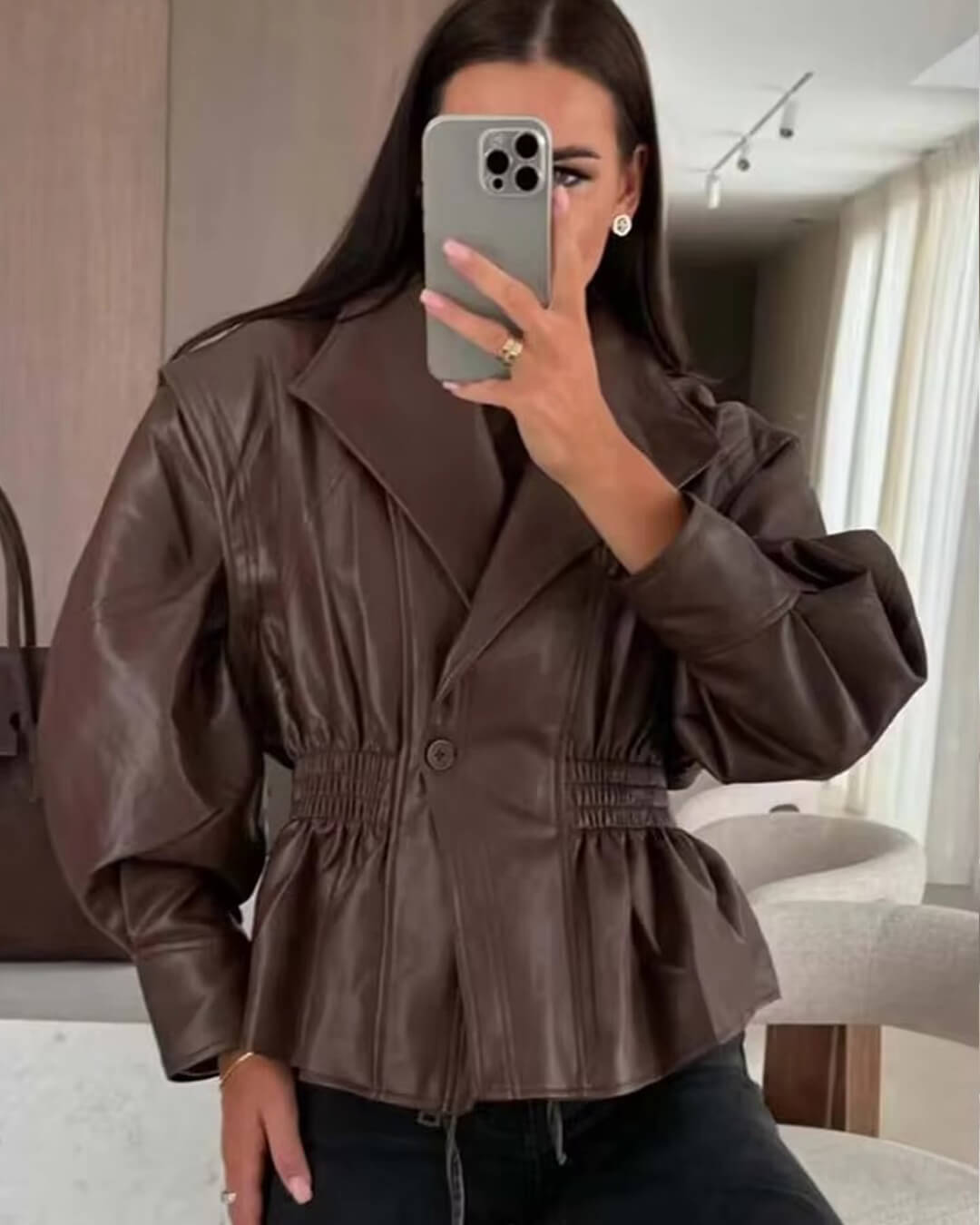Giacca in pelle Stephanie