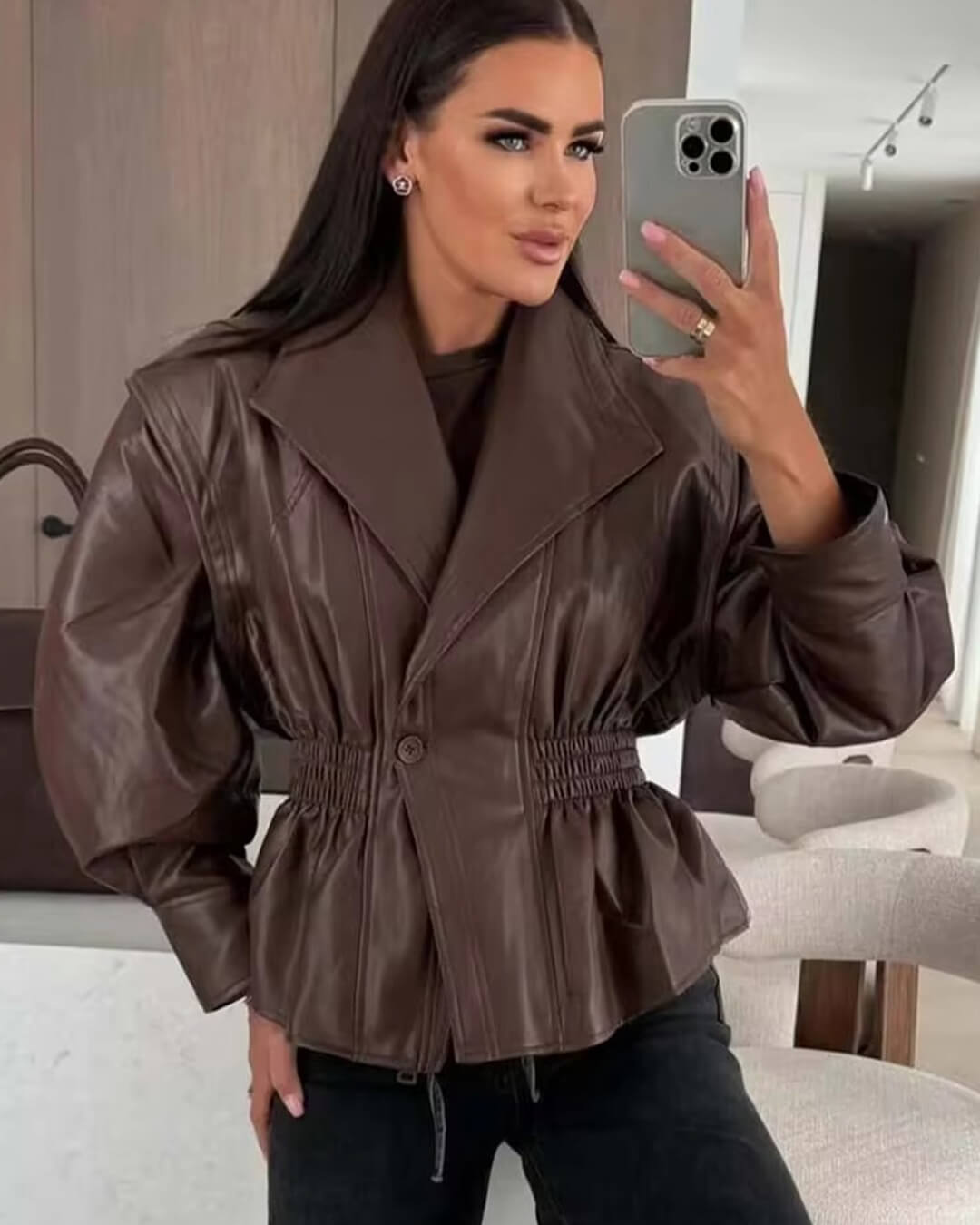 Giacca in pelle Stephanie