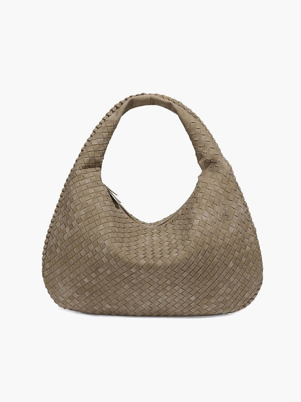 Borsa intrecciata in suede XL