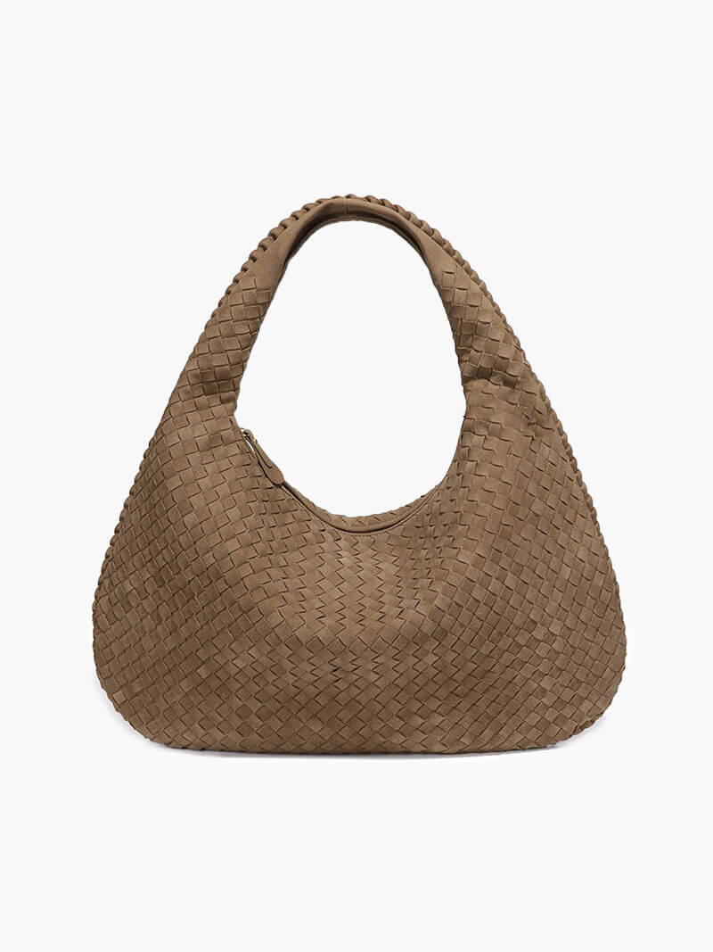 Borsa intrecciata in suede XL