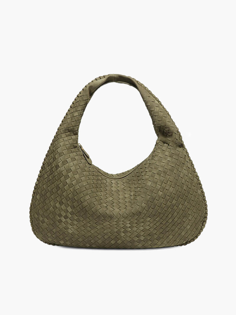 Borsa intrecciata in suede XL