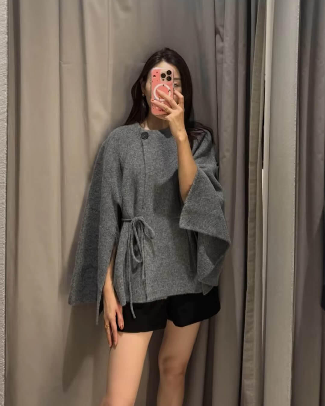 Cardigan con maniche a pipistrello e spacco Suzette