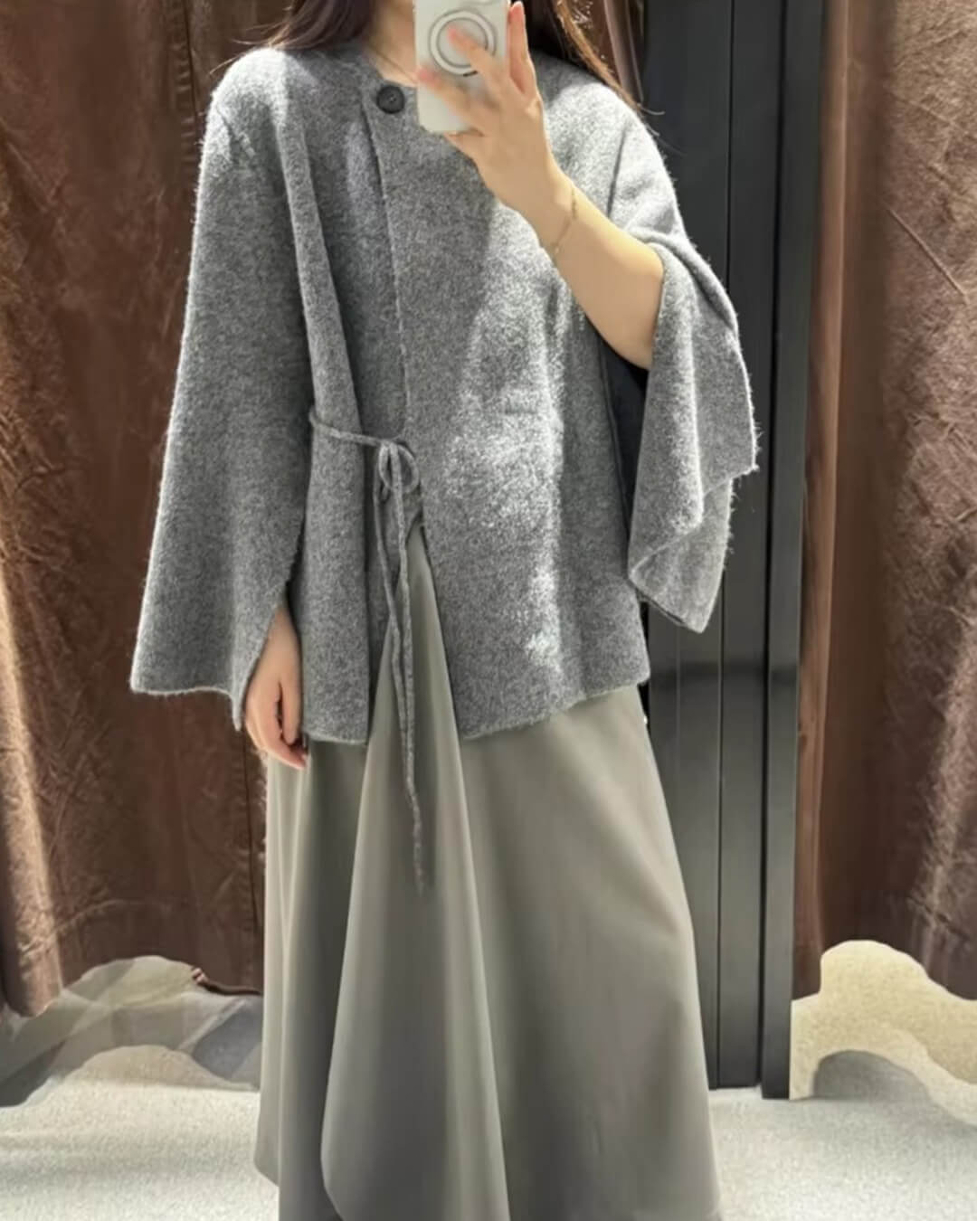 Cardigan con maniche a pipistrello e spacco Suzette