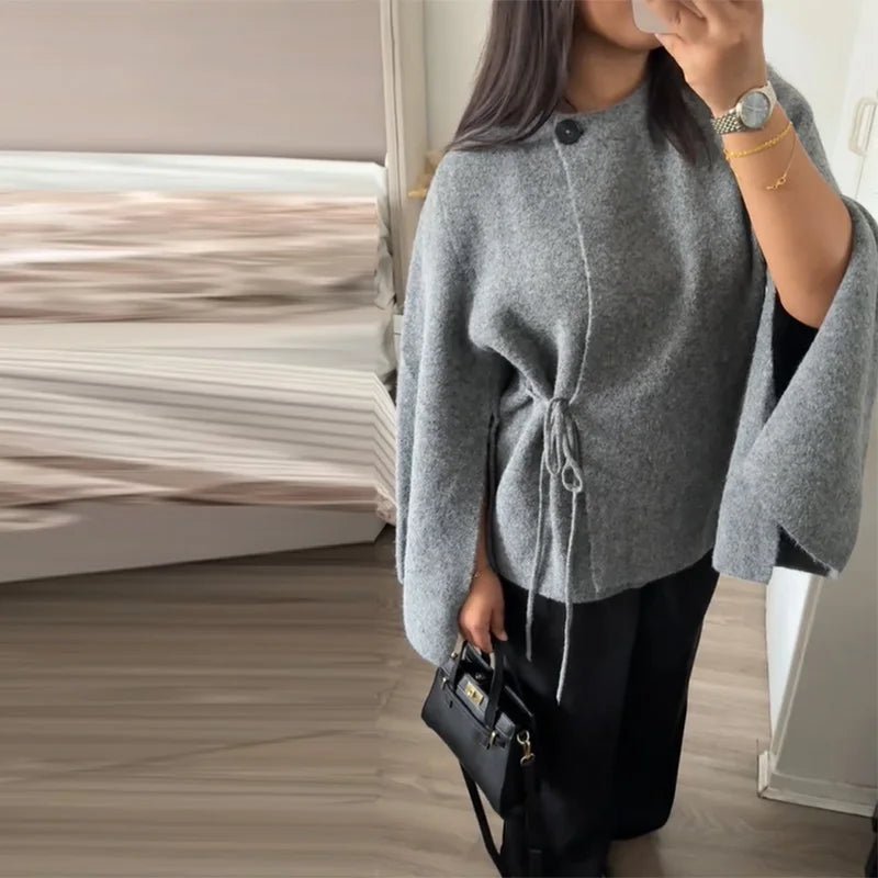 Cardigan con maniche a pipistrello e spacco Suzette