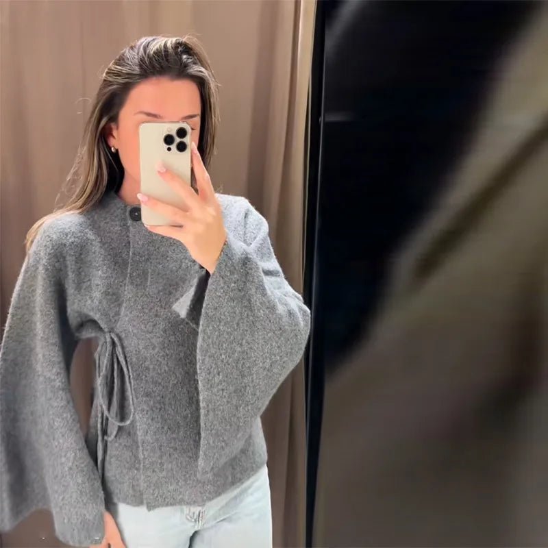Cardigan con maniche a pipistrello e spacco Suzette