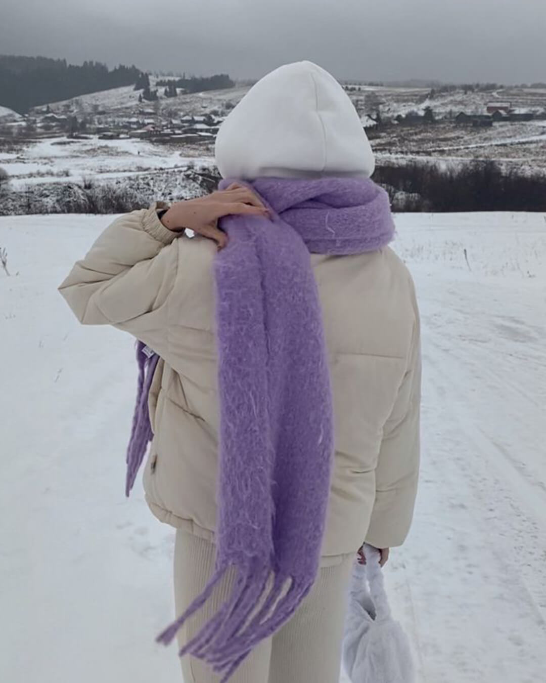 Tanya Sciarpa invernale con frange