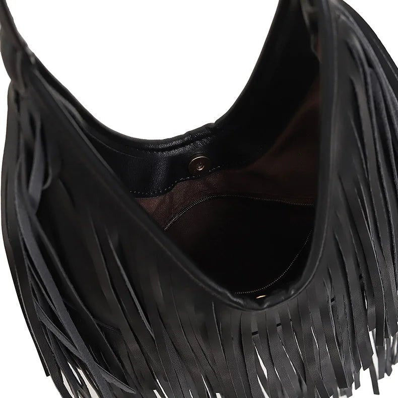 Borsa hobo con frange Tatiana