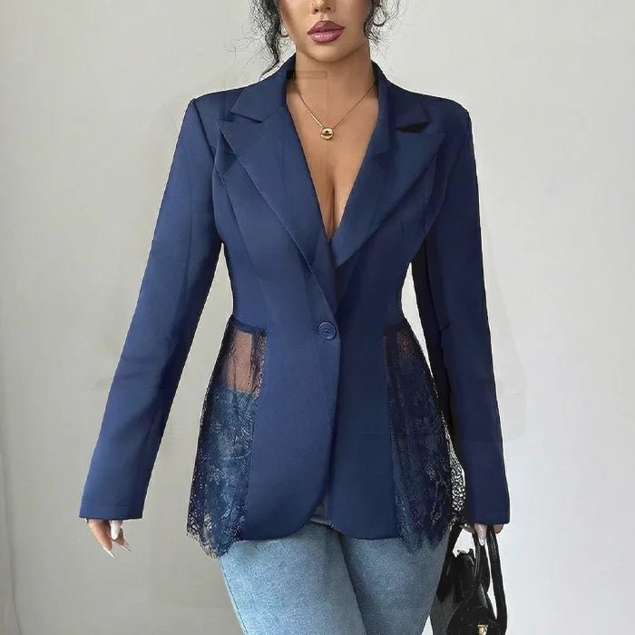 Blazer sartoriale Taylor con inserti in pizzo