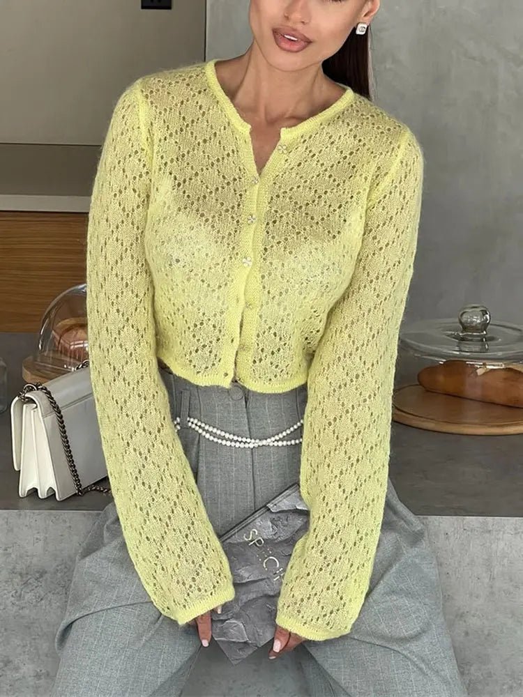 Cardigan corto trasparente Tessa