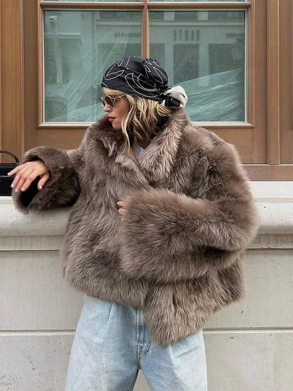Cappotto in pelliccia sintetica Thalia