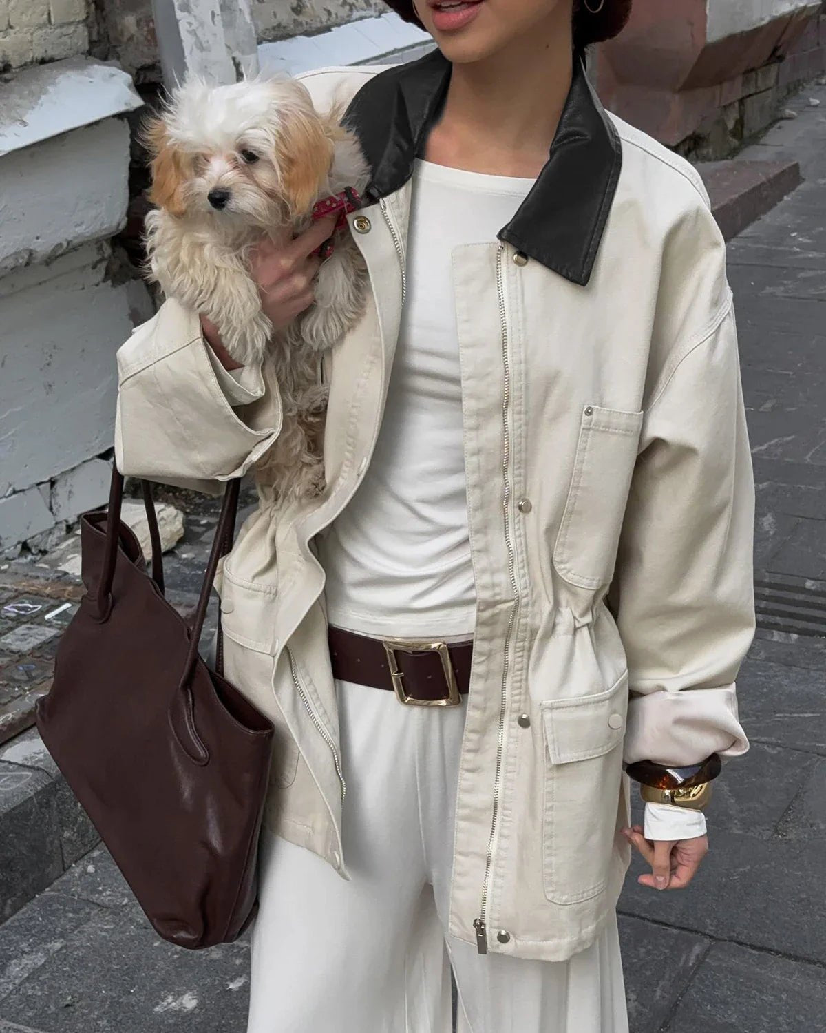 Giacca oversize con coulisse Therese