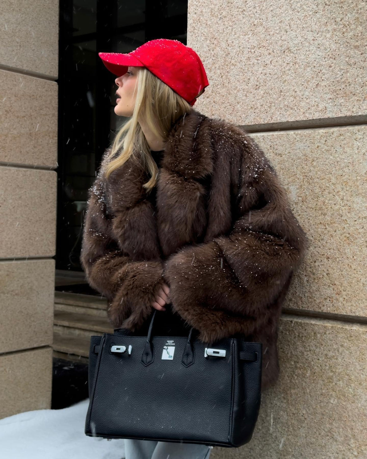 Cappotto in pelliccia sintetica Tilda