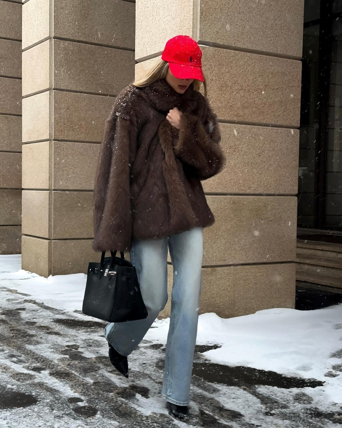 Cappotto in pelliccia sintetica Tilda