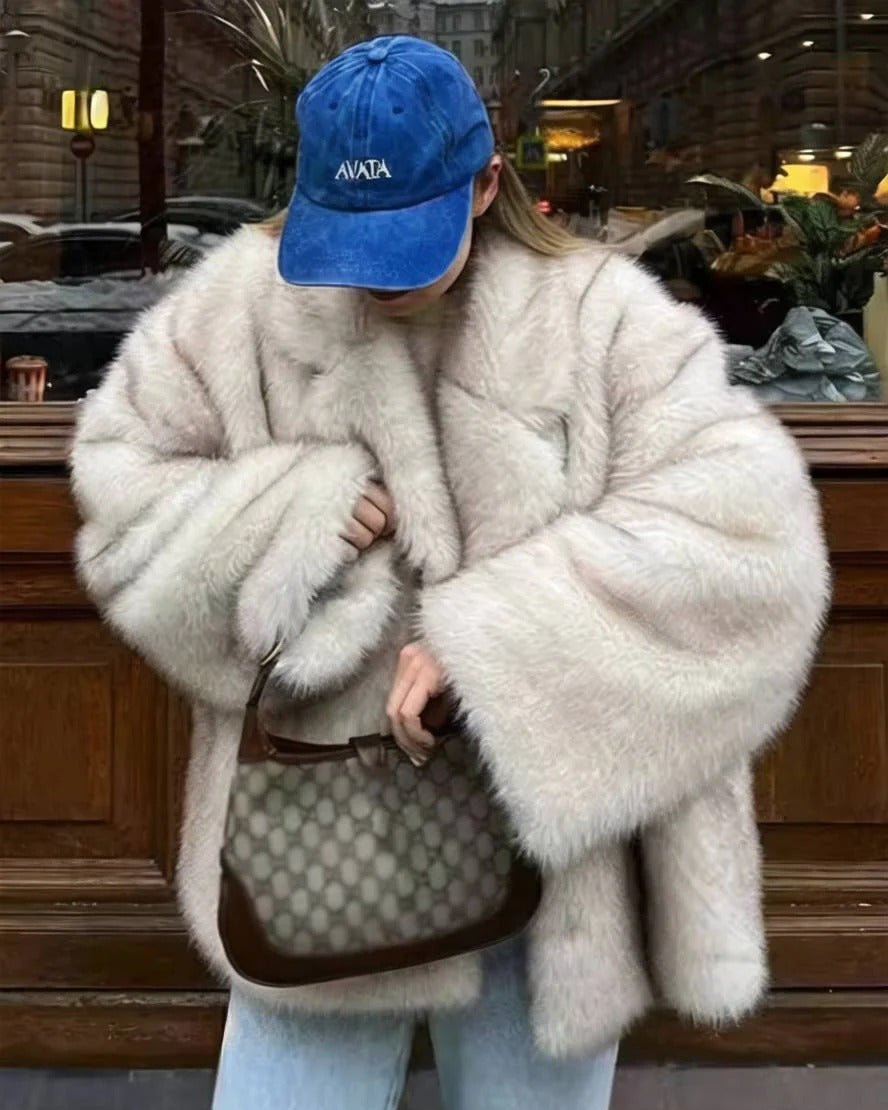 Cappotto in pelliccia sintetica Tilda