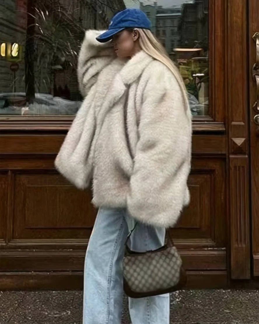 Cappotto in pelliccia sintetica Tilda