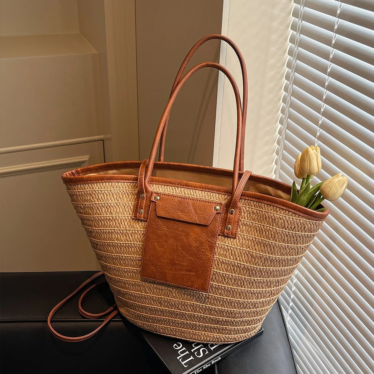 Borsa tote a spalla Tineke in tessuto
