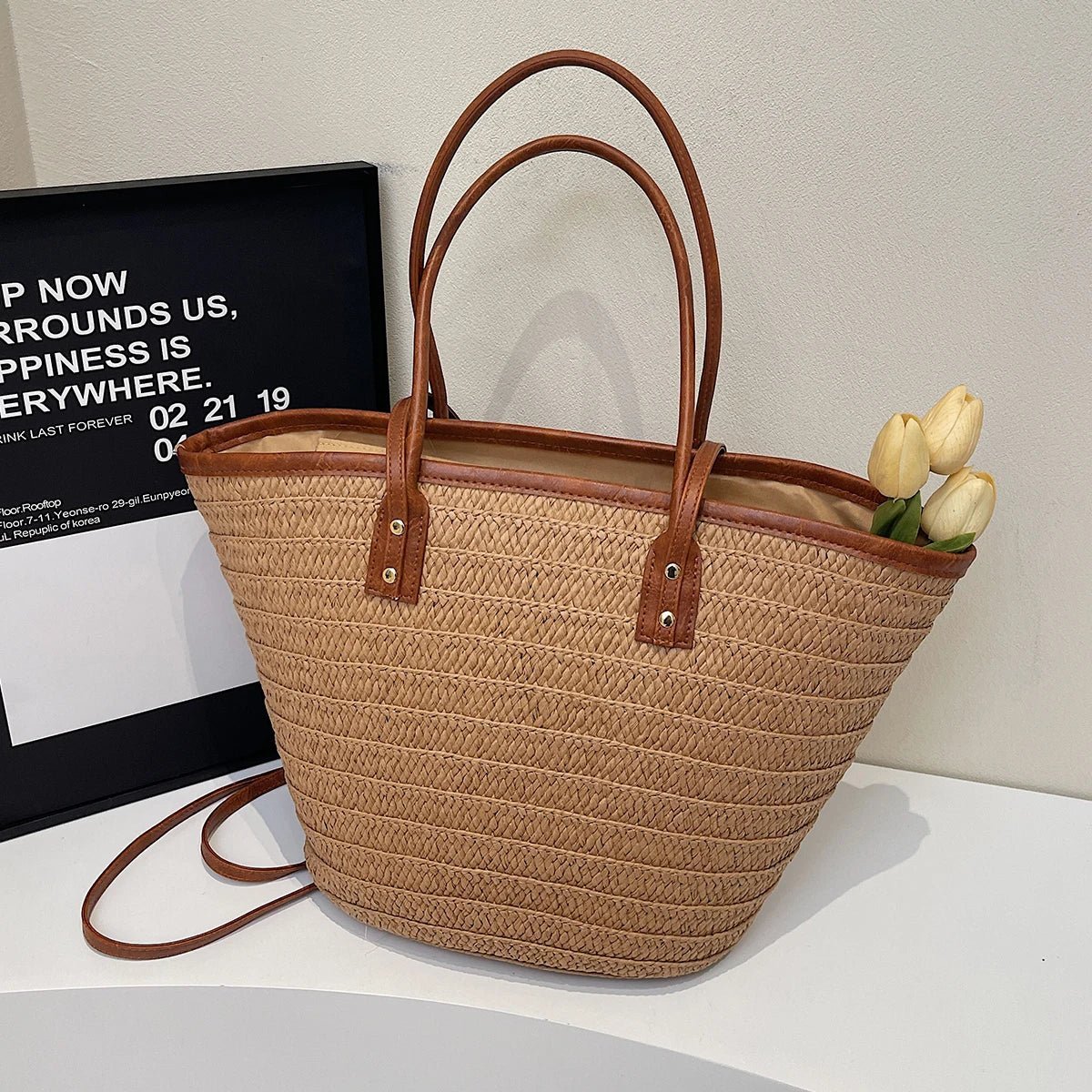 Borsa tote a spalla Tineke in tessuto