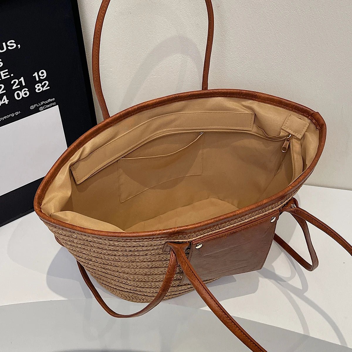 Borsa tote a spalla Tineke in tessuto