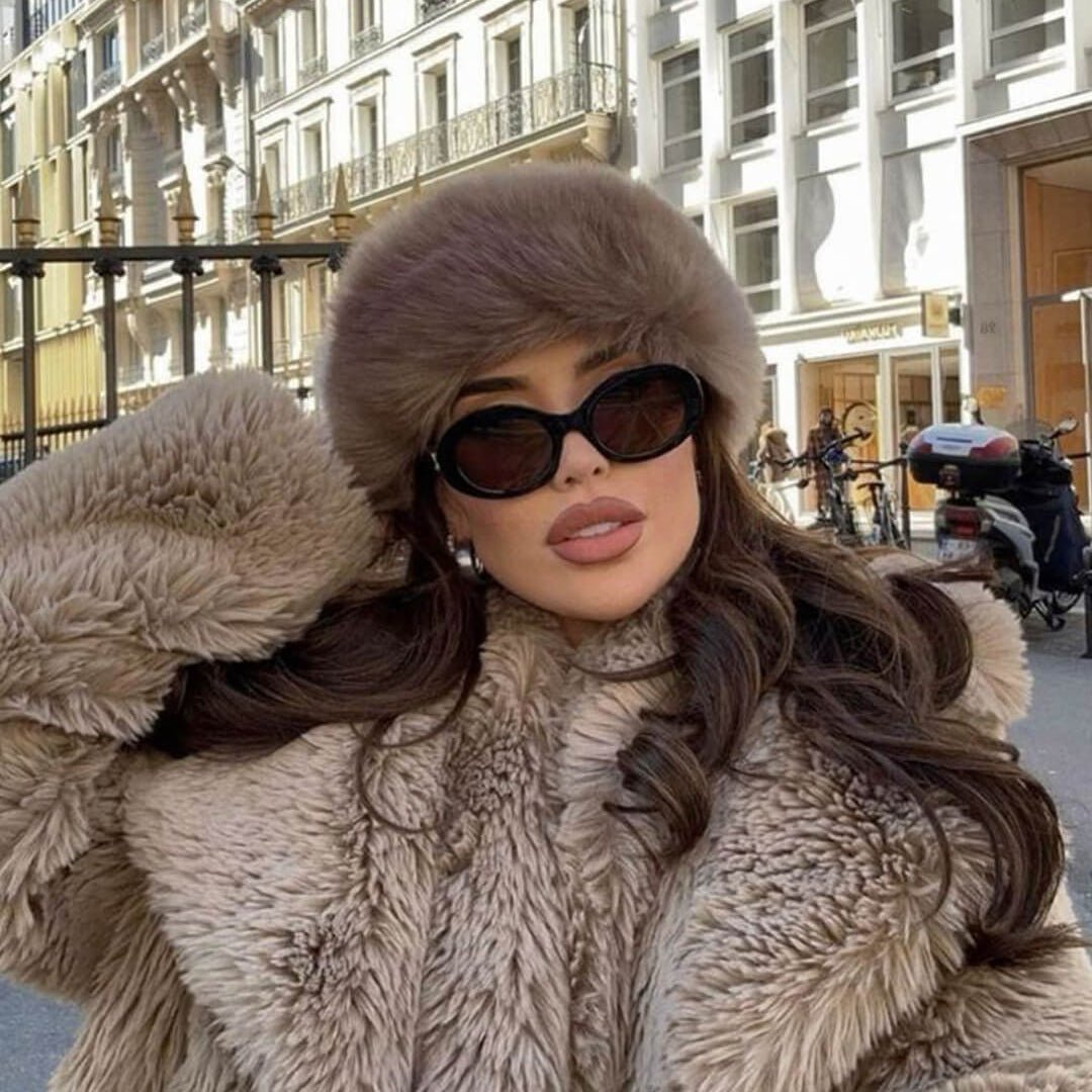 Cappello in pelliccia sintetica Tracy