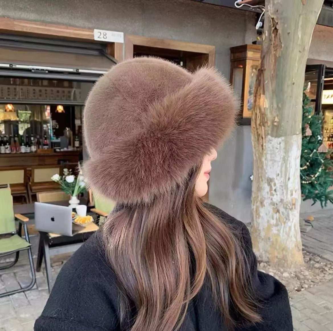 Cappello in pelliccia sintetica Tracy