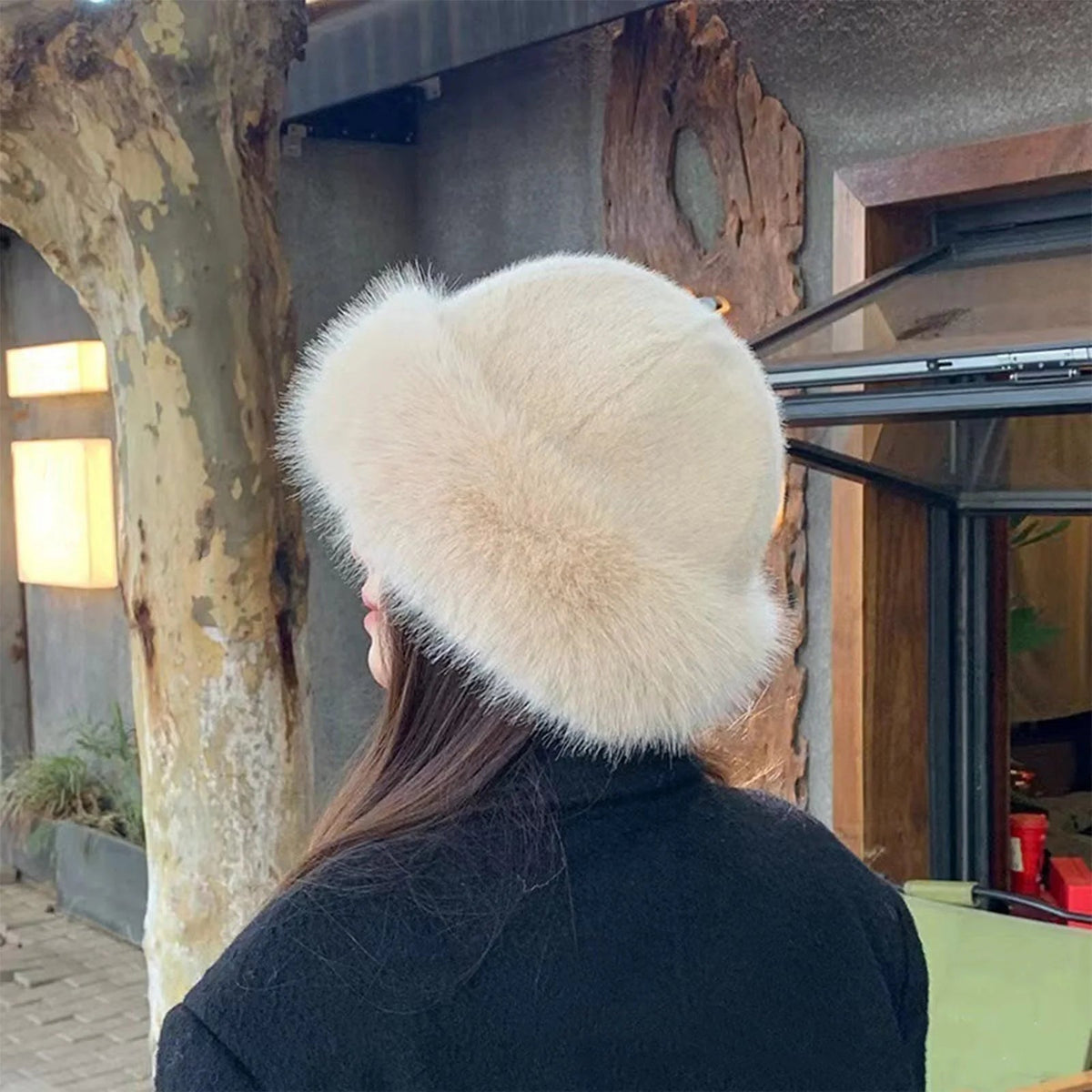 Cappello in pelliccia sintetica Tracy