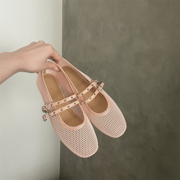 Ballerine in rete con fibbia Valerie