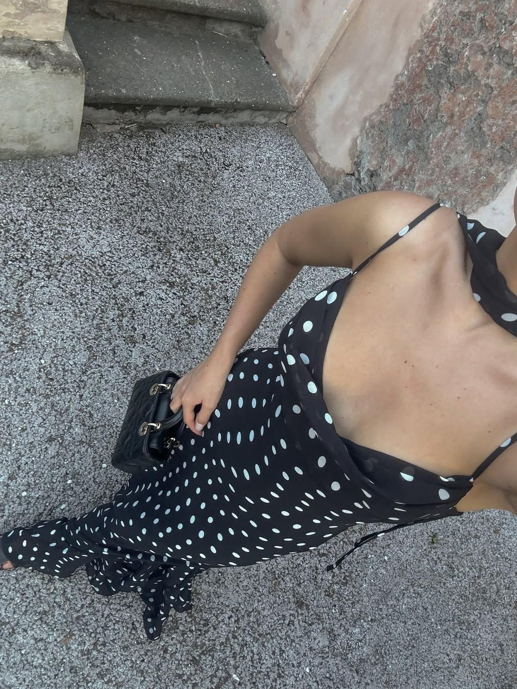Abito lungo a pois Valerie