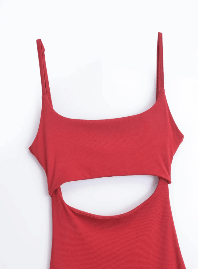 Abito sottoveste viola con schiena scoperta