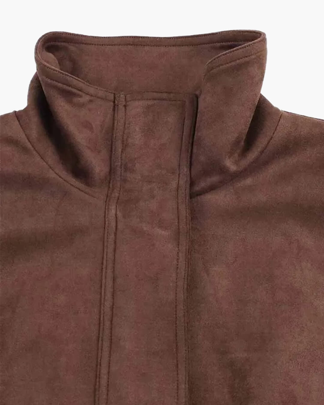 Giacca Viona in camoscio con collo a fascetta