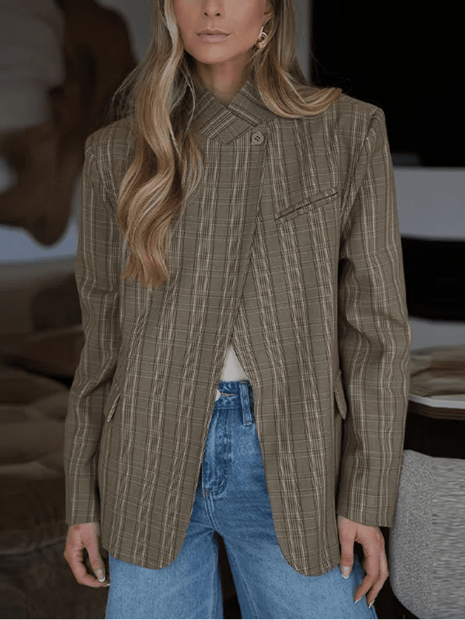 Giacca da completo Willow a righe con collo alto