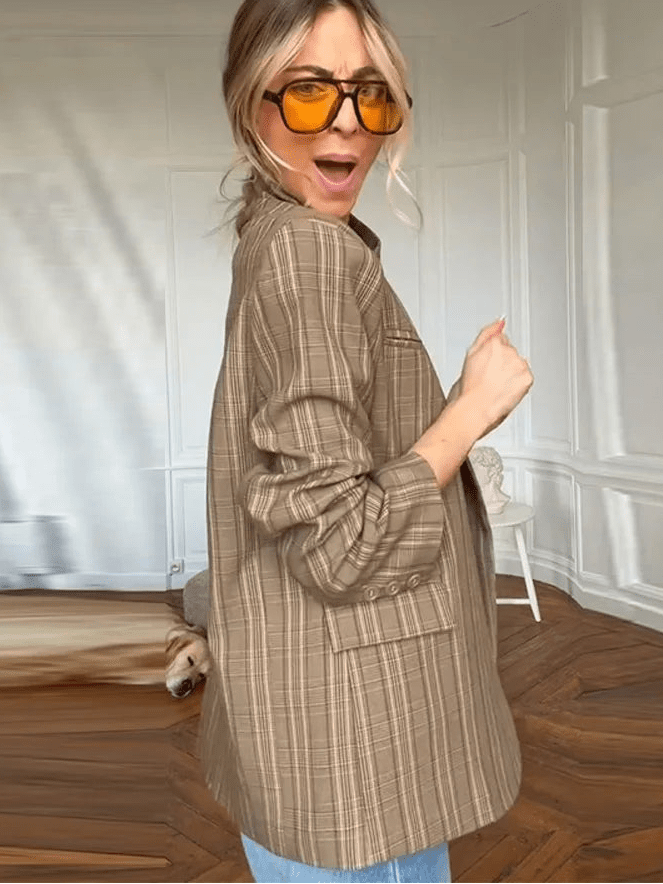 Giacca da completo Willow a righe con collo alto