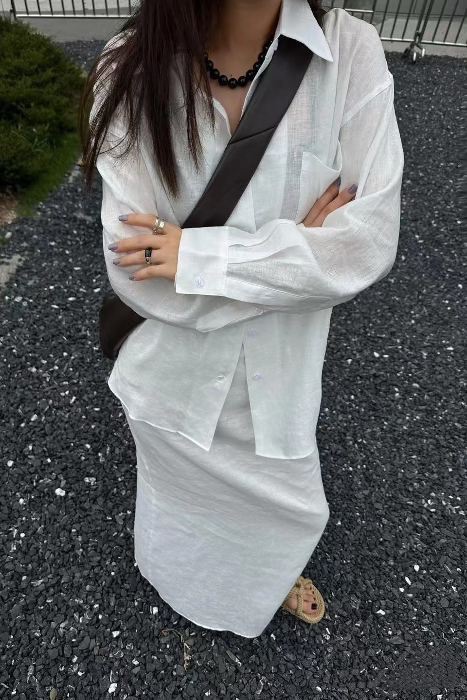 Blusa Xenia a maniche lunghe e vestibilità ampia
