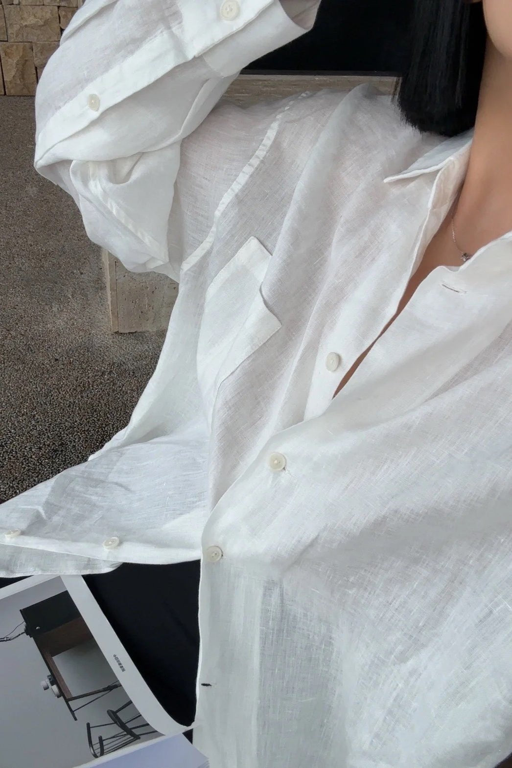 Blusa Xenia a maniche lunghe e vestibilità ampia