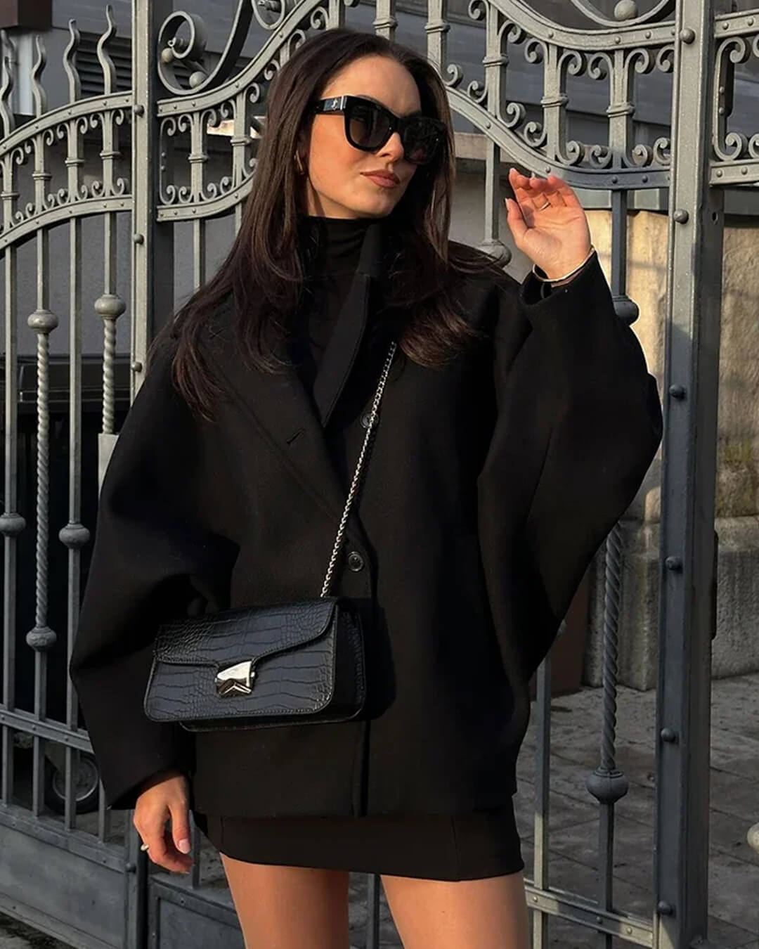 Cappotto ampio con colletto Yalena