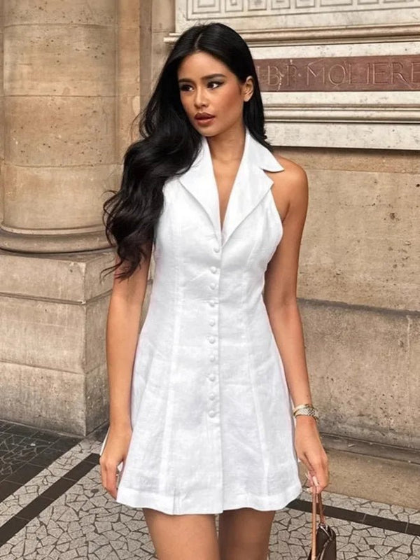 Miniabito Zaira con scollo all'americana e a V
