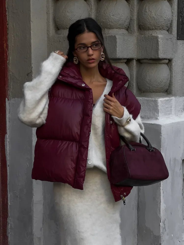 Gilet-cappotto imbottito con collo rialzato Zarina