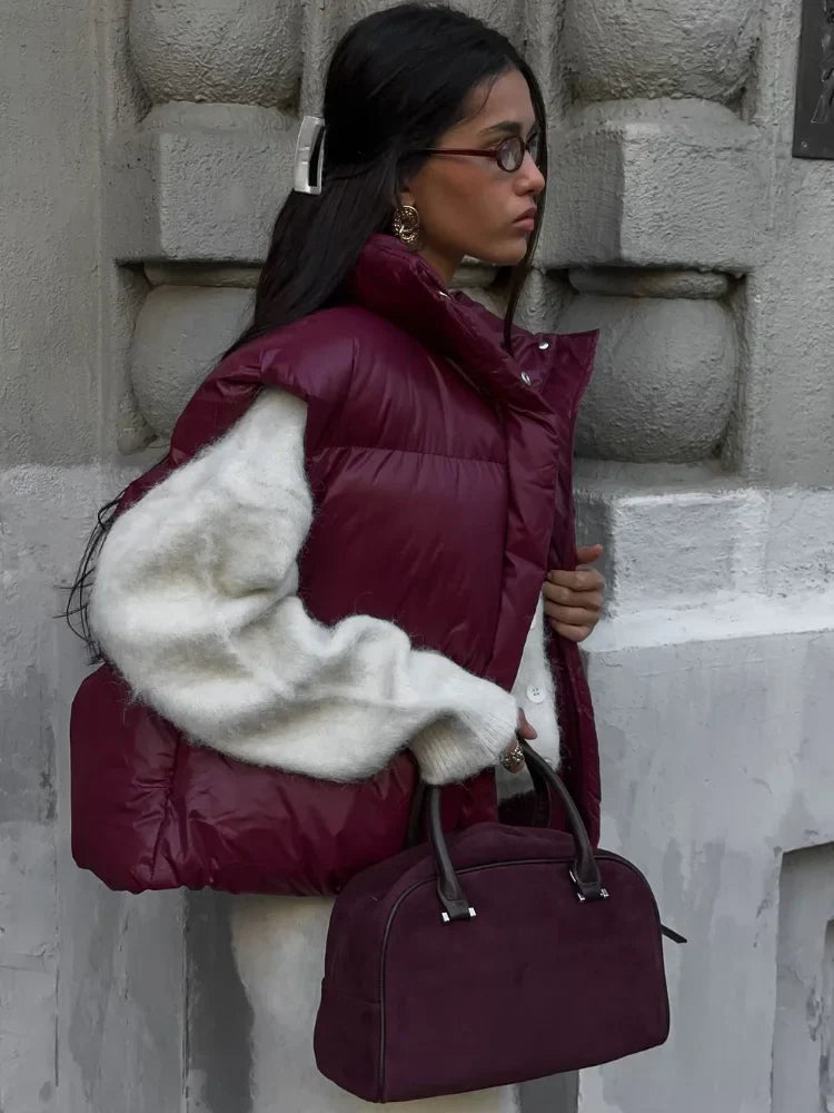 Gilet-cappotto imbottito con collo rialzato Zarina