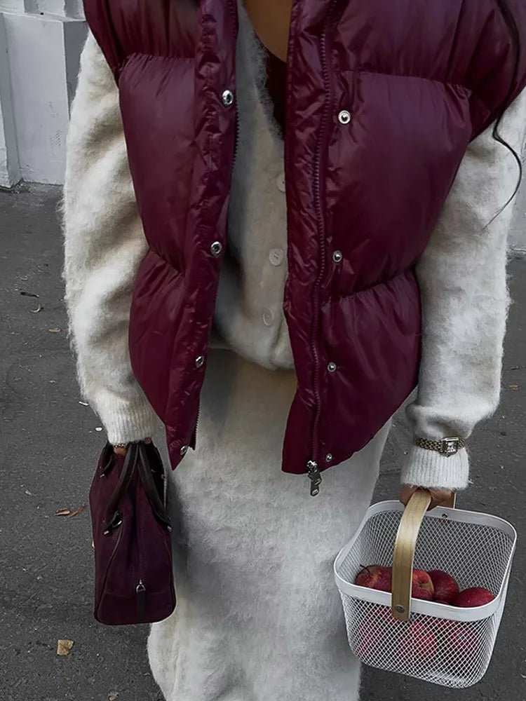 Gilet-cappotto imbottito con collo rialzato Zarina