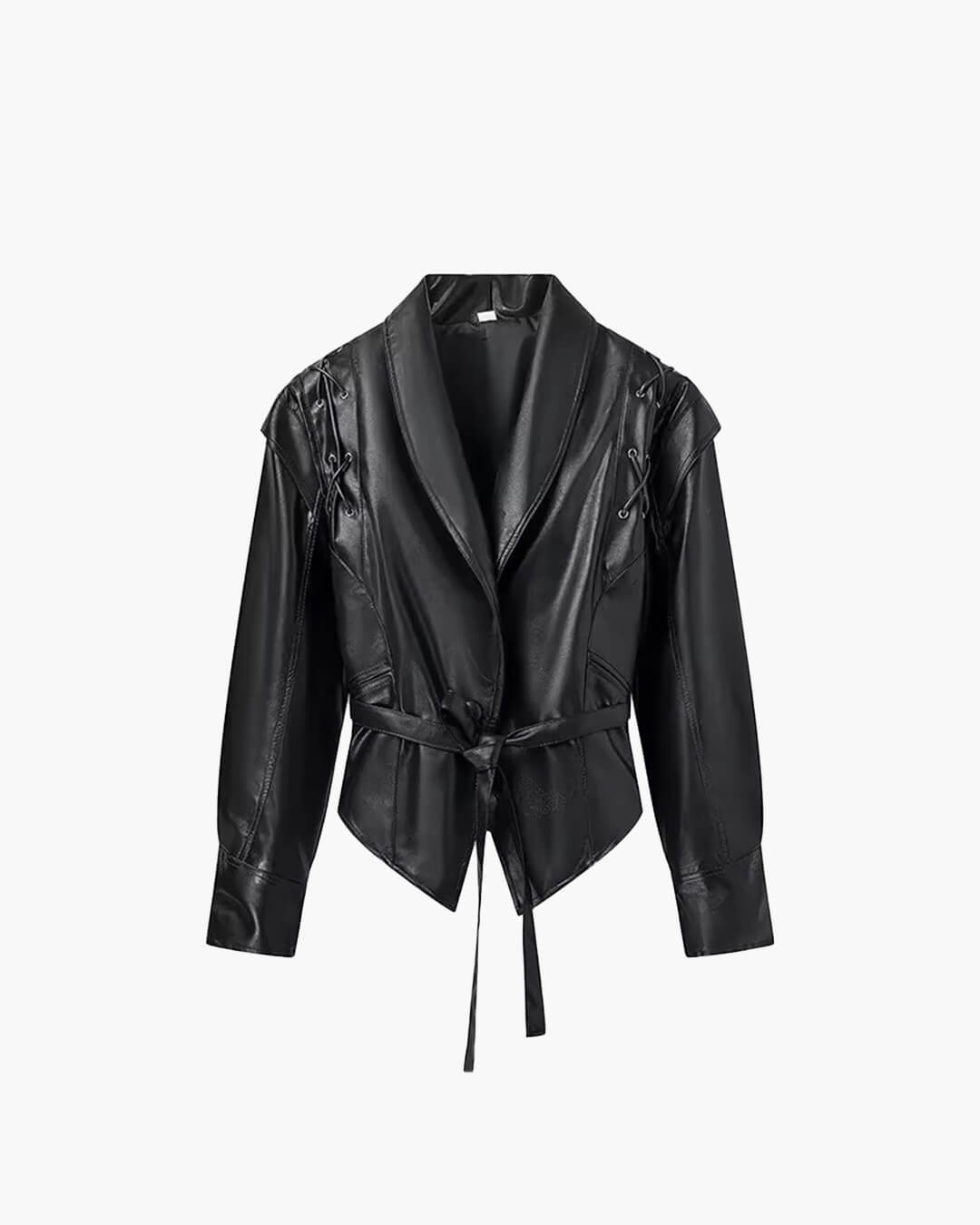 Giacca biker in pelle Zyra